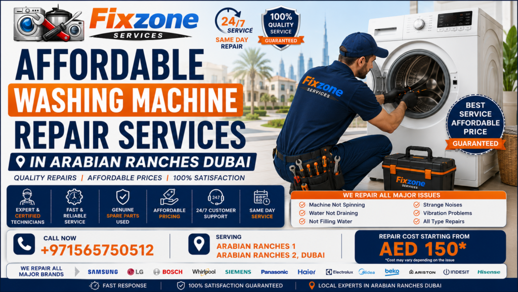 Affordable Washing Machine Repair Services in Arabian Ranches Dubai