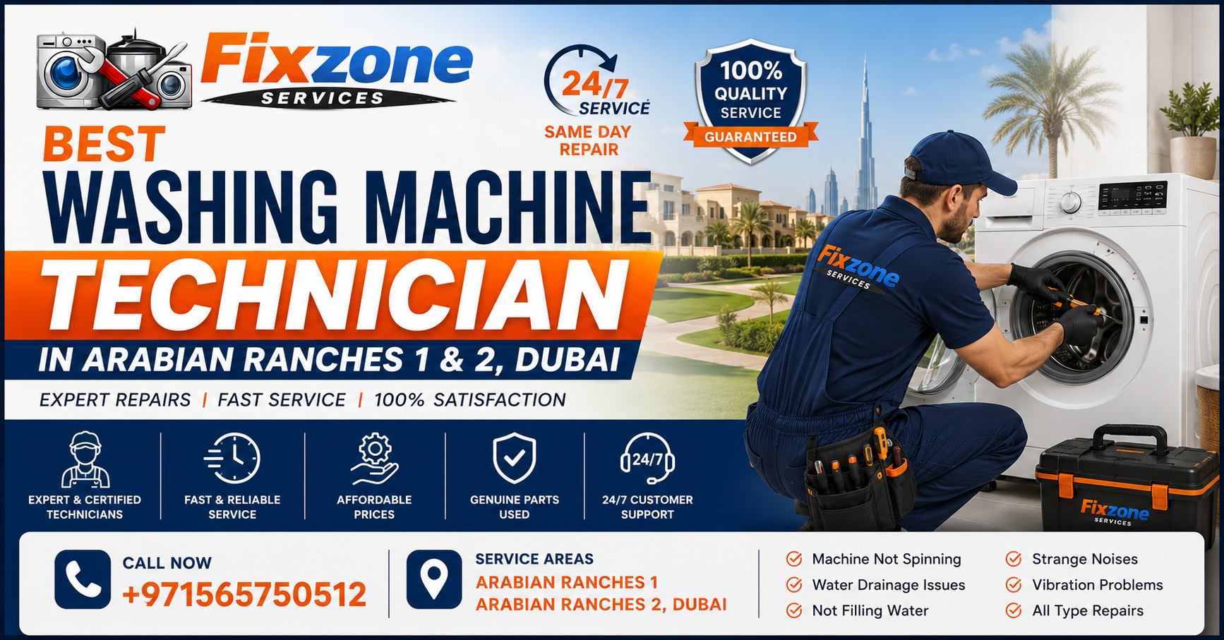Best Washing Machine Technician in Arabian Ranches 1 & 2 Dubai