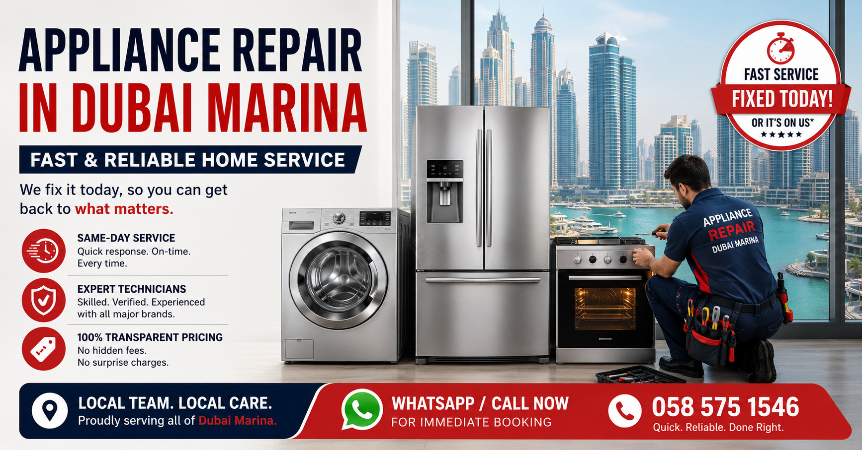 Appliance Repair in Dubai Marina – Fast & Reliable Home Service