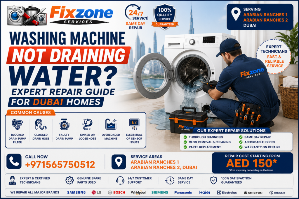 Washing Machine Not Draining Water Expert Repair Guide for Dubai Homes